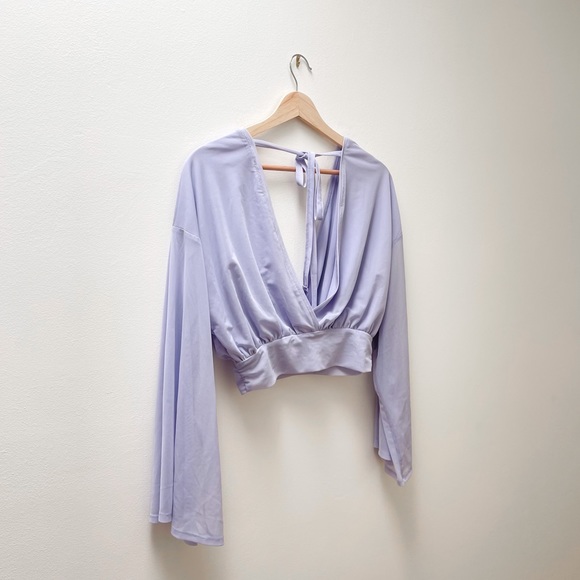 Free People Lavander Long Sleeve Blouse - Picture 2 of 3